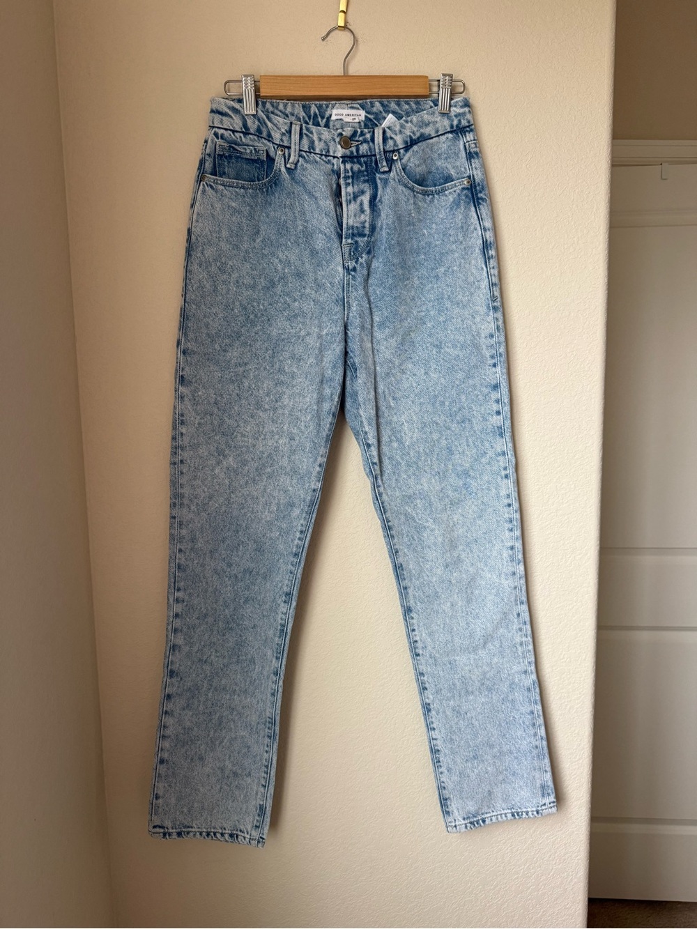Good American GOOD BOY STRAIGHT JEANS GBL1859T Size 2